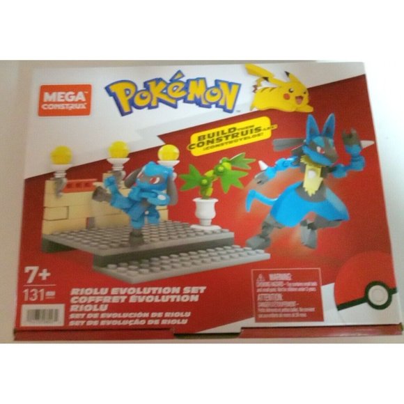 MEGA CONSTRUX Other - Mega Construx Pokemon Riolu Evolution (& Lucario) 131pc Set HHY94 NEW NIB SEALED